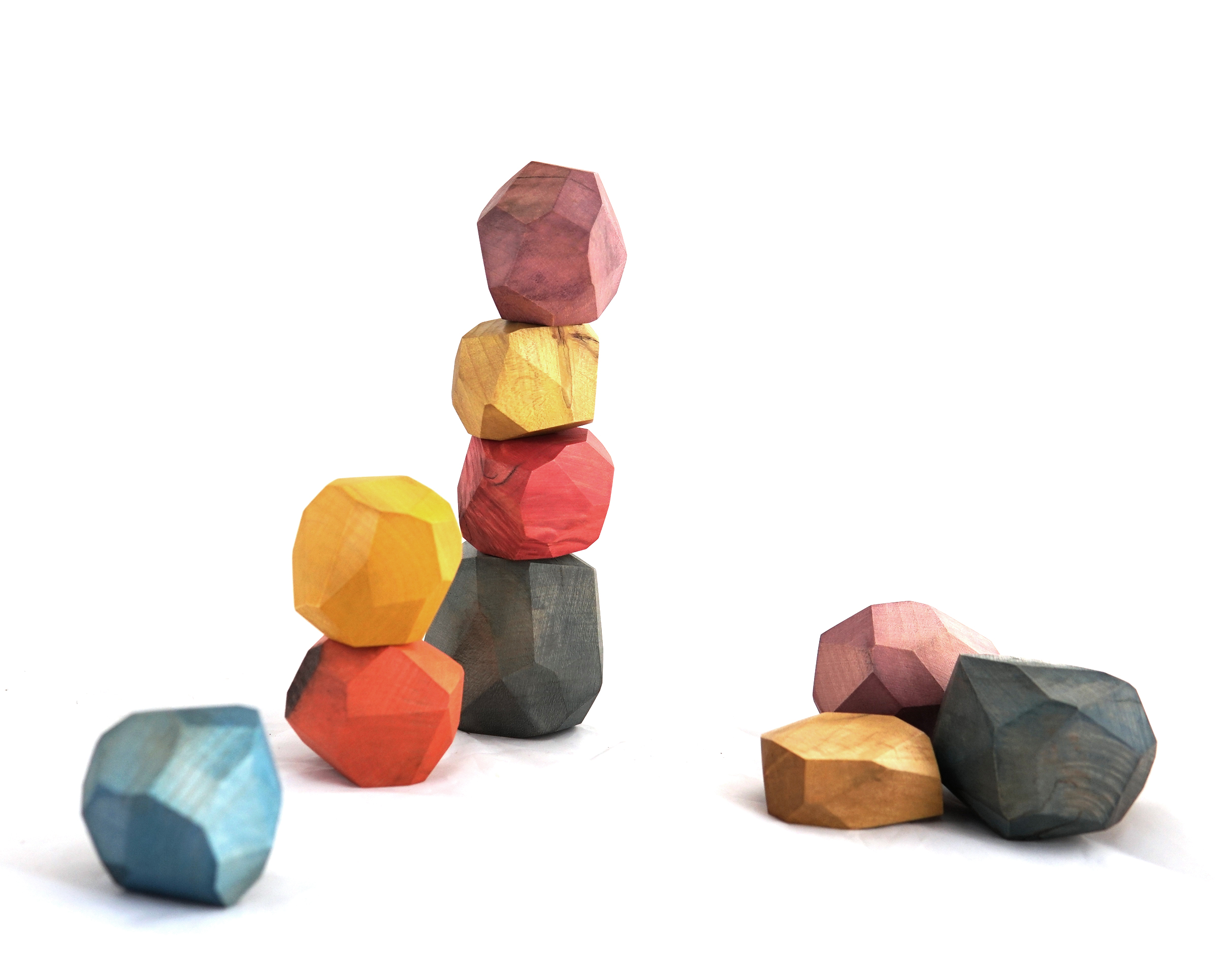 Zen Sen: Hand-Painted Wooden Balancing Stones - Image 5